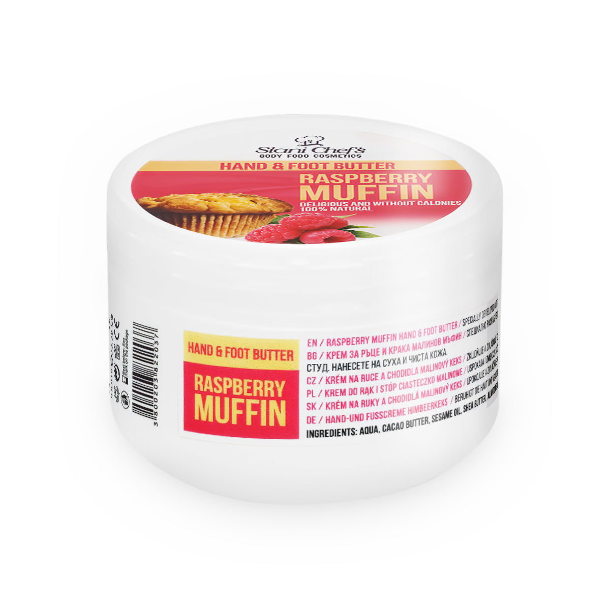 Frambozenmuffin hand- en voetcrème, 100 ml
