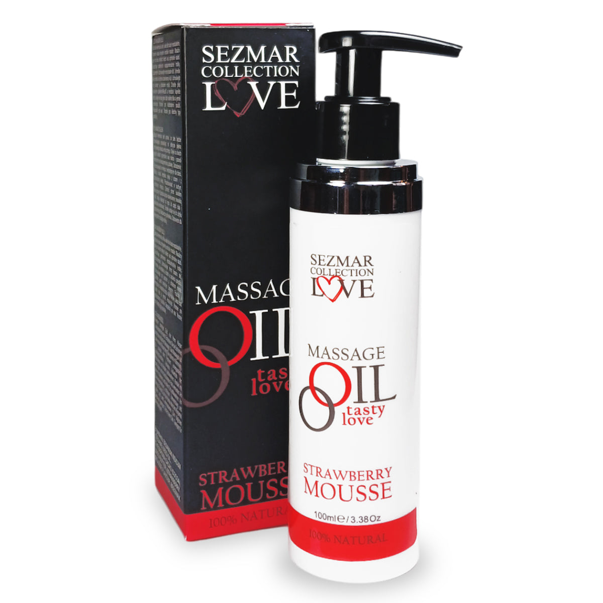 Intieme massageolie Aardbeimousse, 100 ml