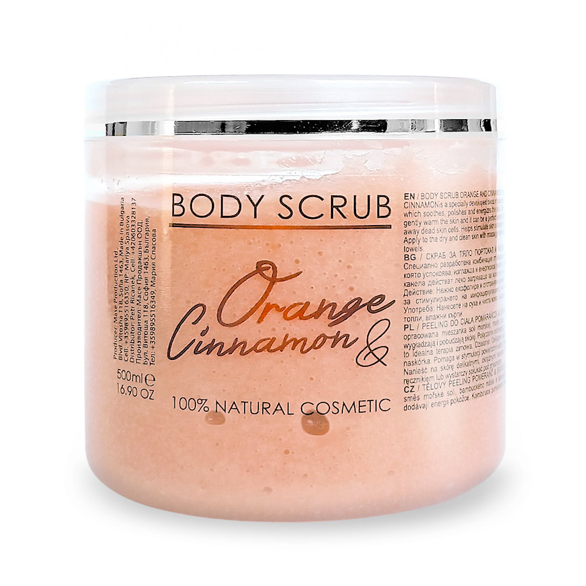 Lichaamspeeling Sinaasappel en Kaneel, 500 ml