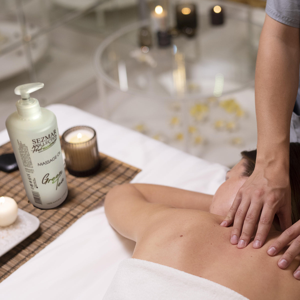 Groene thee massageolie, 500 ml