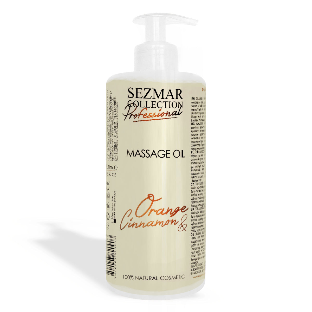 Sinaasappel &amp; Kaneel Massageolie, 500 ml
