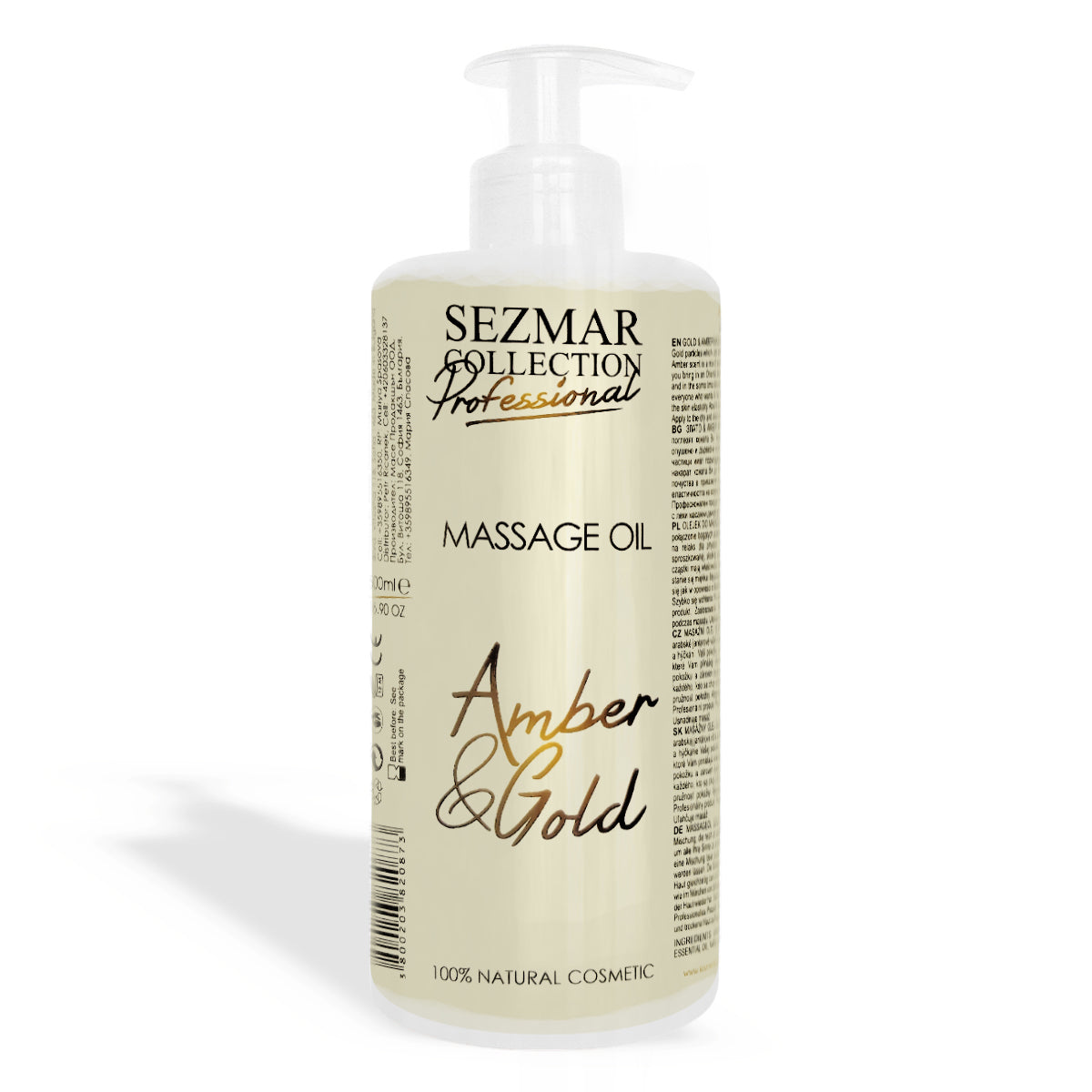 Massageolie Goud en Amber, 500 ml