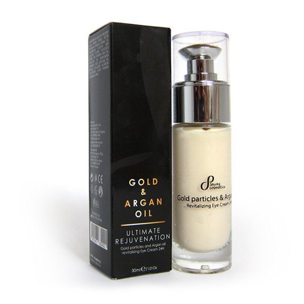 Revitaliserende oogcrème met gouddeeltjes en arganolie, 24-uurs formule, 30 ml