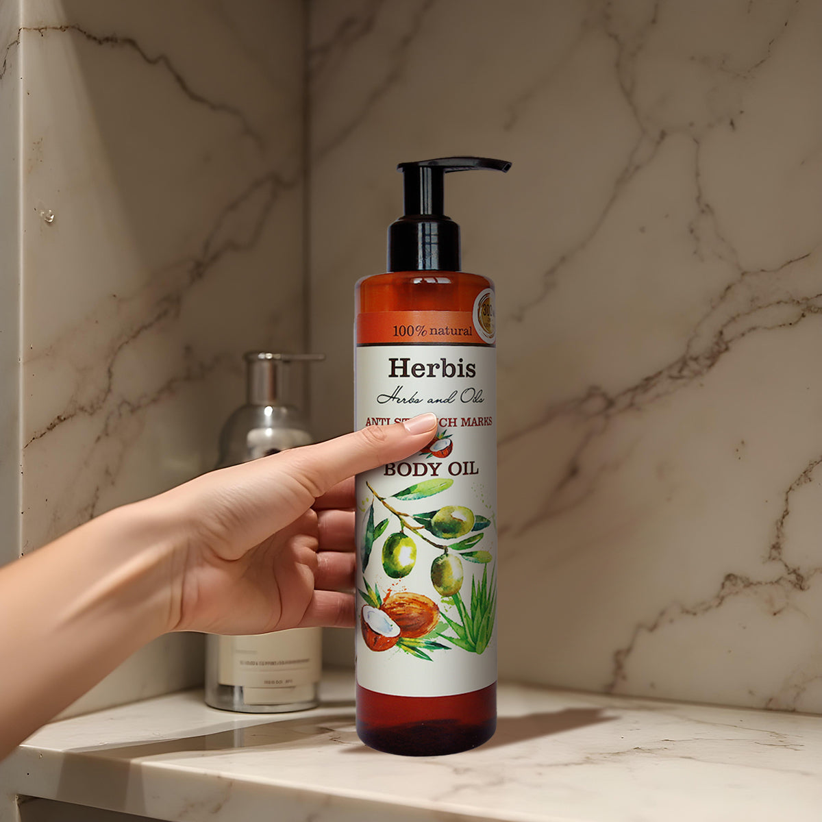 HERBIS Lichaamsolie tegen striae, 200 ml