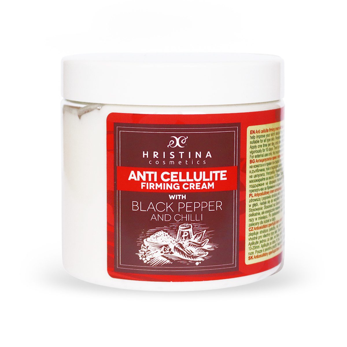 Anti-cellulitiscrème met zwarte peper, 200 ml