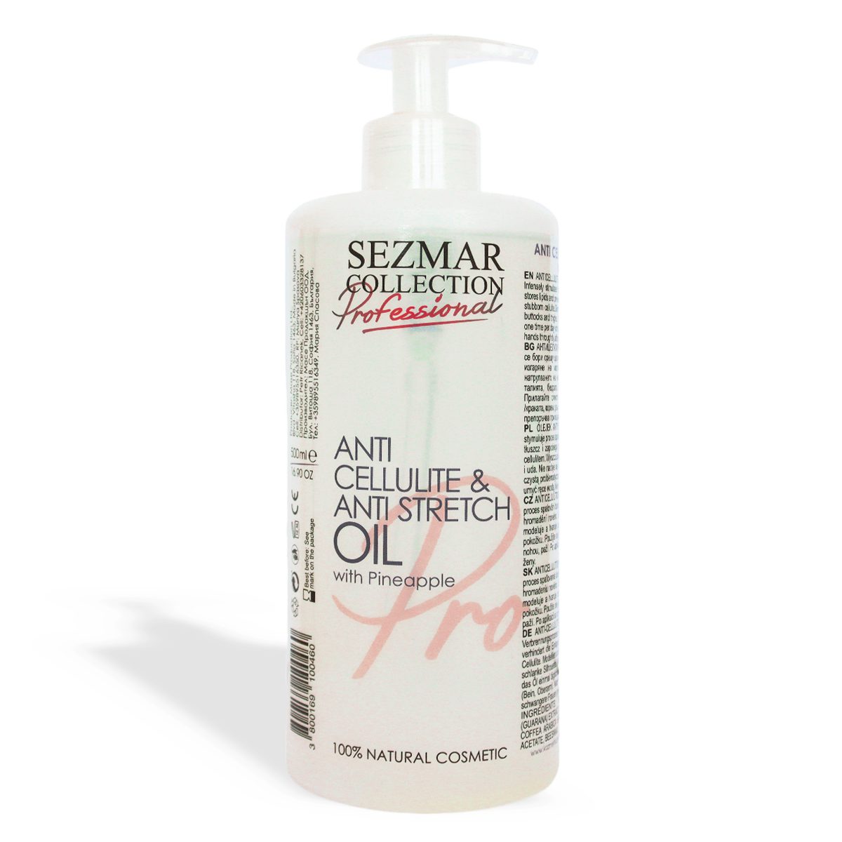 Anti-cellulitis olie met ananas, 500 ml