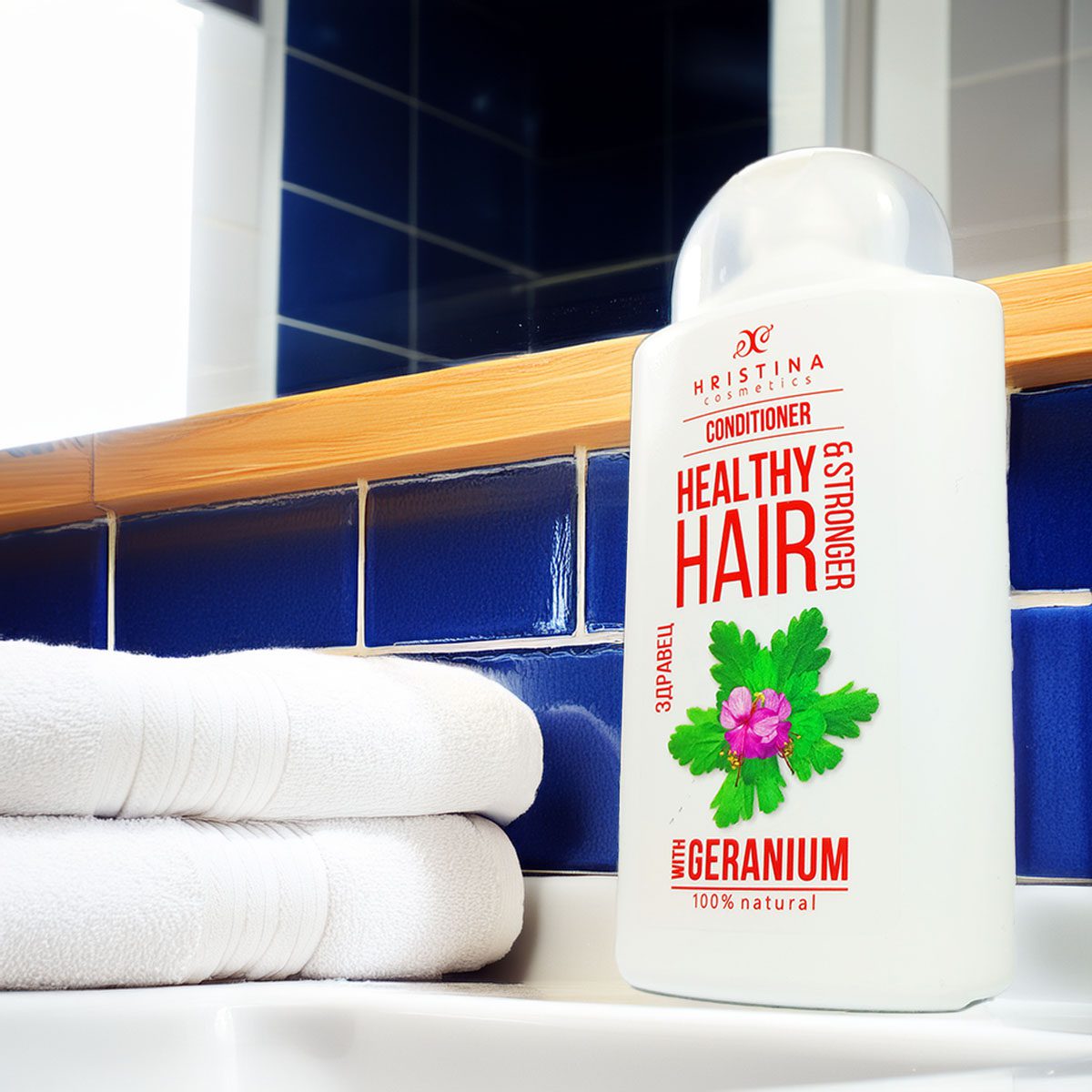 Haarbalsem met geraniumextract voor haarsterkte, 200 ml