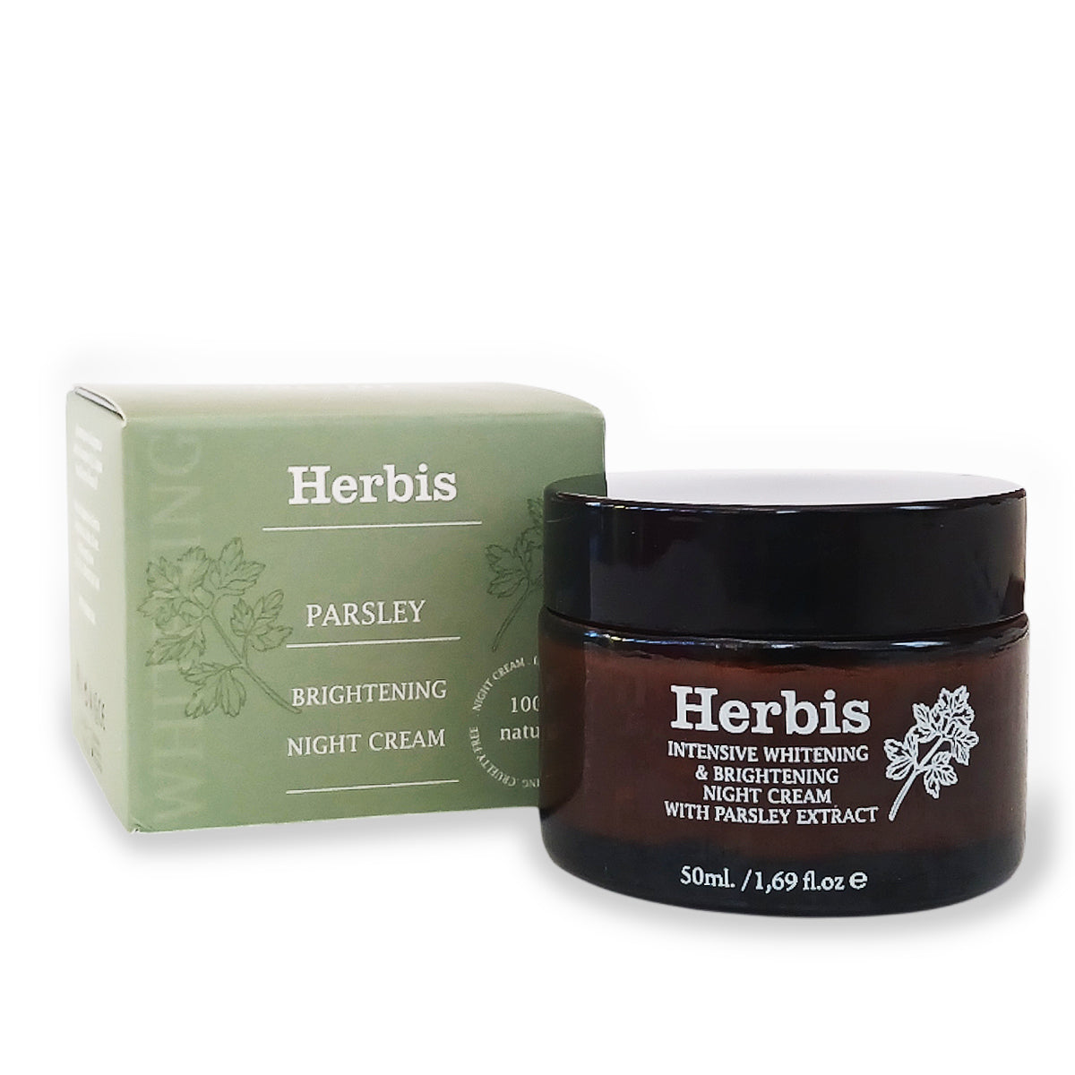 Intensieve whitening en verhelderende nachtcrème met peterselie-extract 50 ml
