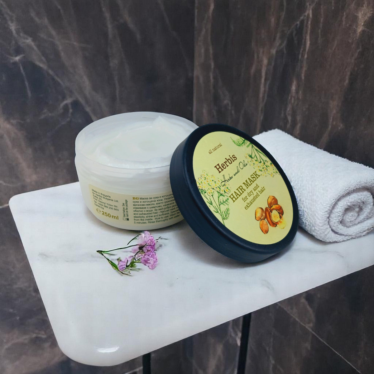 HERBIS Masker voor droog en beschadigd haar, 250 ml