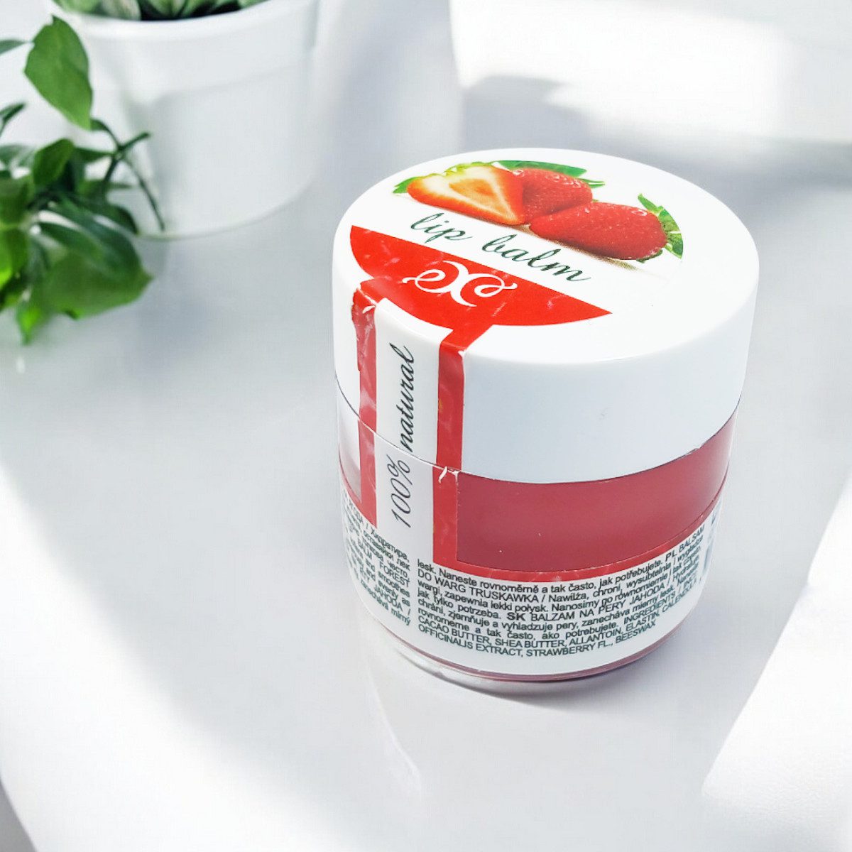 Lippenbalsem met aardbeiensmaak, 30 ml