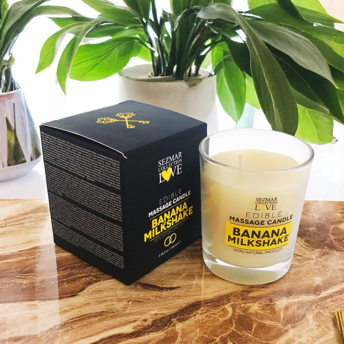 Massagekaars Bananenmilkshake, 100 ml