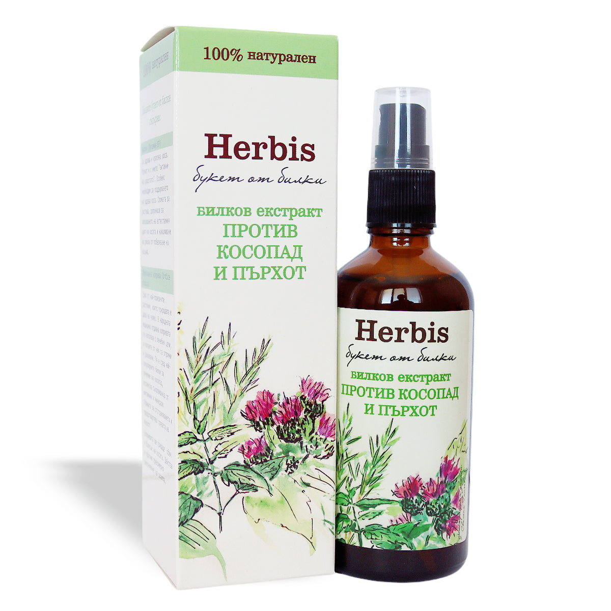 HERBIS Natuurlijk kruidenextract tegen haaruitval en roos, 100 ml