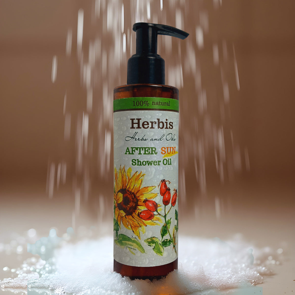 HERBIS Natuurlijke Doucheolie voor After Sun, 200 ml