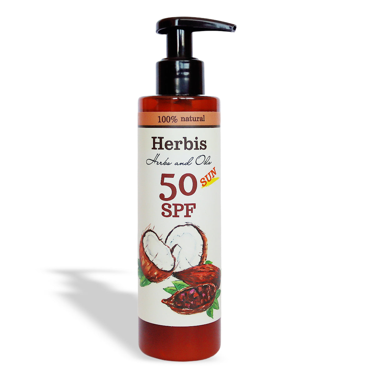 HERBIS Natuurlijke zonnebrandmelk SPF50, 200 ml