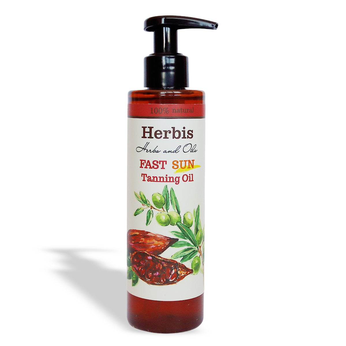 HERBIS Natuurlijke Bruiningsolie met Kokos en Cacao, 200 ml