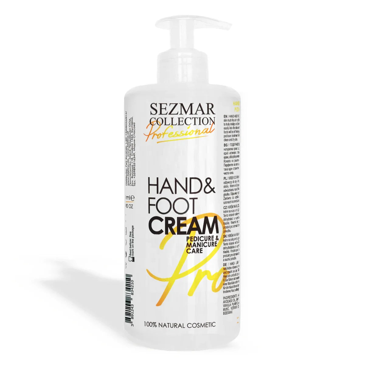 Verzorgende crème voor handen en voeten, 500 ml