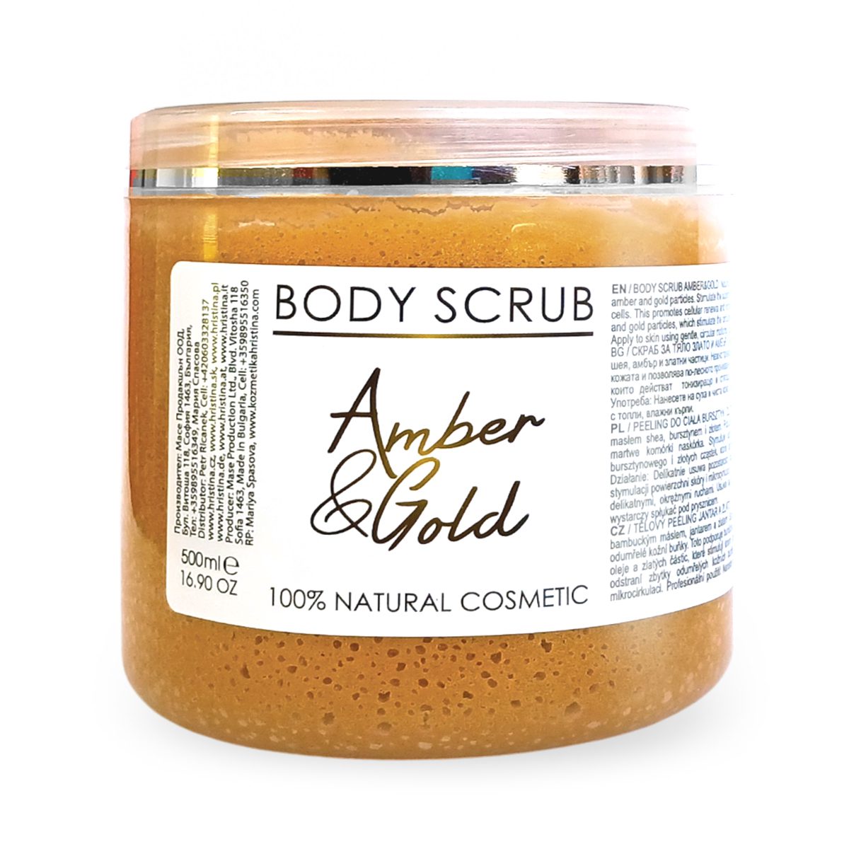 Lichaamsscrub Goud en Amber, 500 ml