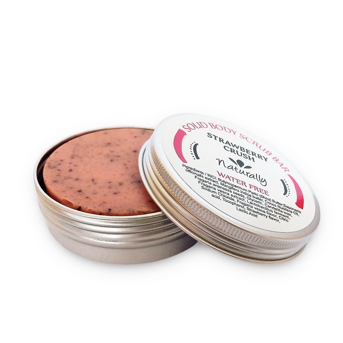 Vaste lichaamsscrub Aardbei, 60 gr