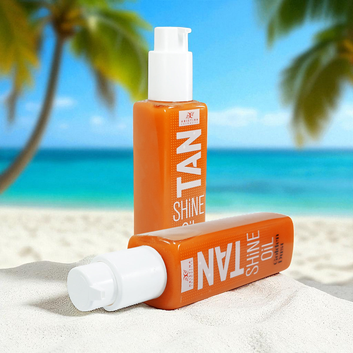 Bruiningsolie voor een snelle bruining met gouddeeltjes