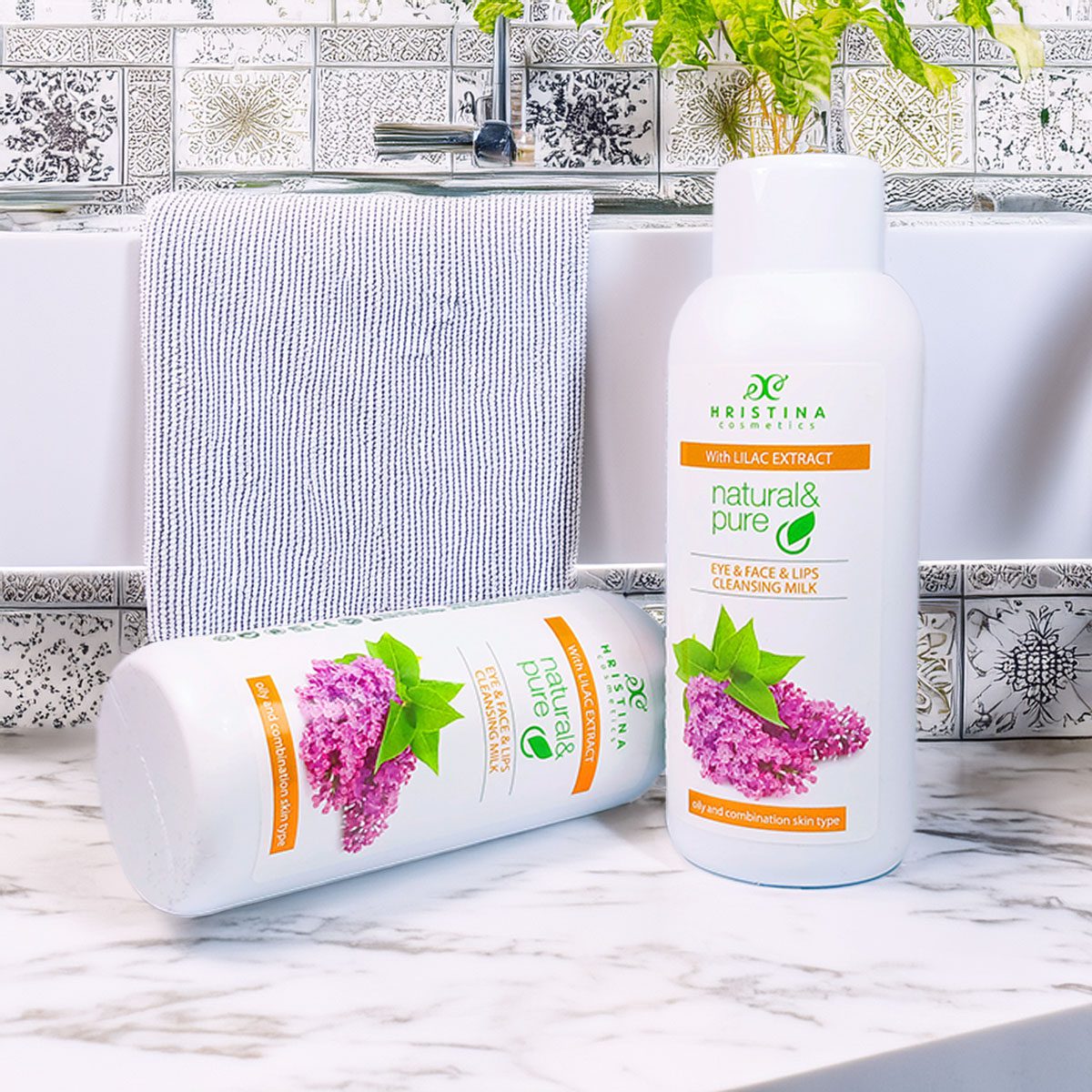 Toiletmelk voor ogen, gezicht en lippen met seringenextract, 150 ml