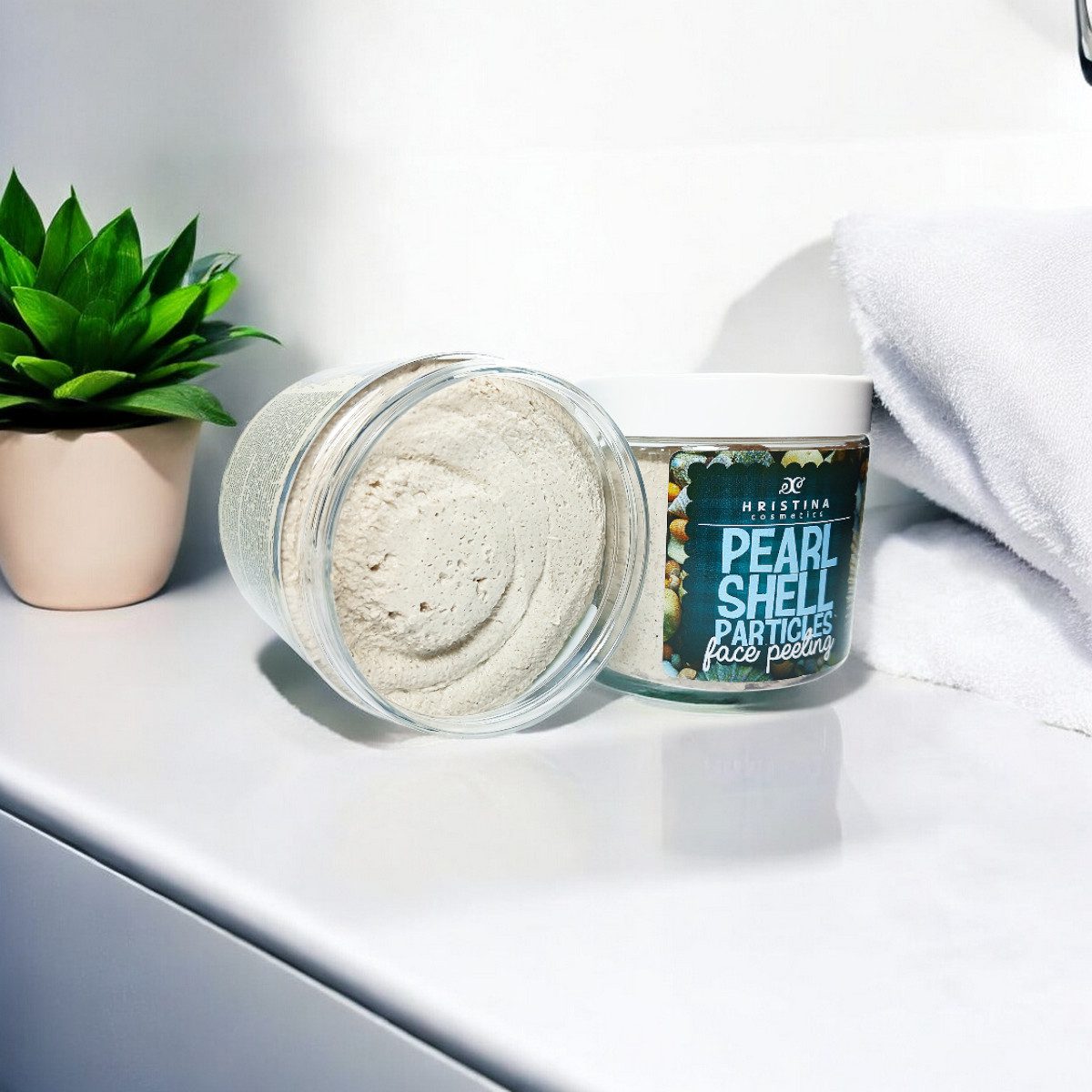 Gezichtscrub met parelmoer, 200 ml