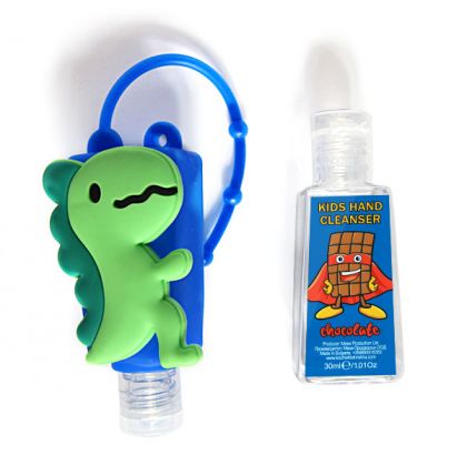 Kinderhandreinigingsgel "Chocolade" in een zachte siliconen houder, 30 ml